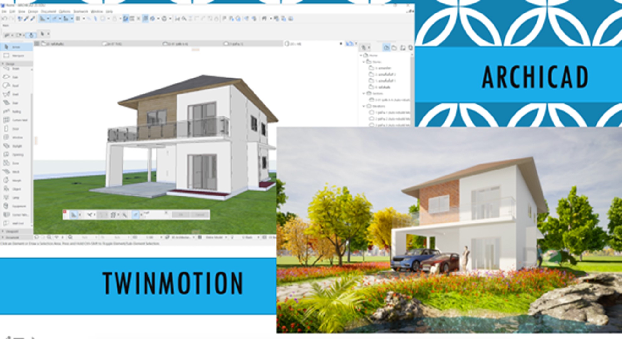 ออกแบบบ้านและทำภาพนำเสนอด้วย ArchiCAD และ Twinmotion